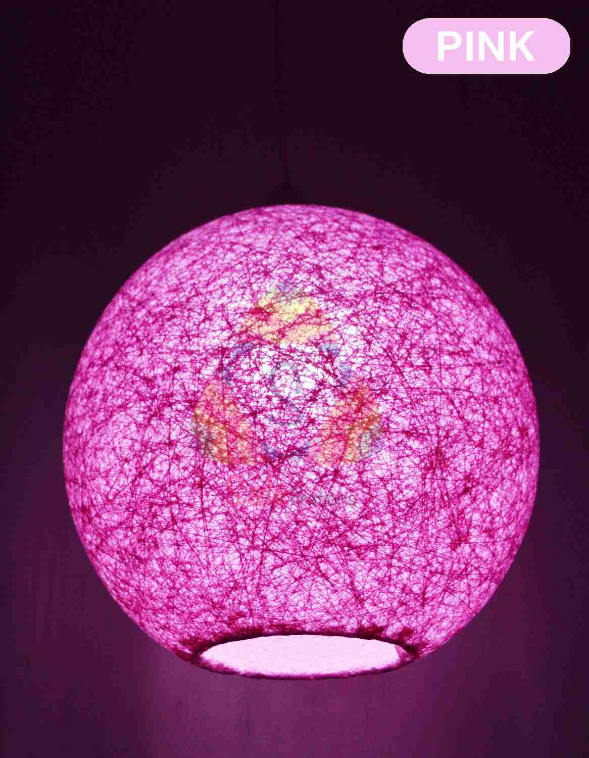 Pink Yarn Lampshade